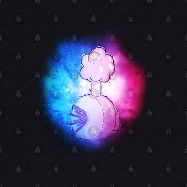 Plumbus in space, nebula illustration by ThreadChef